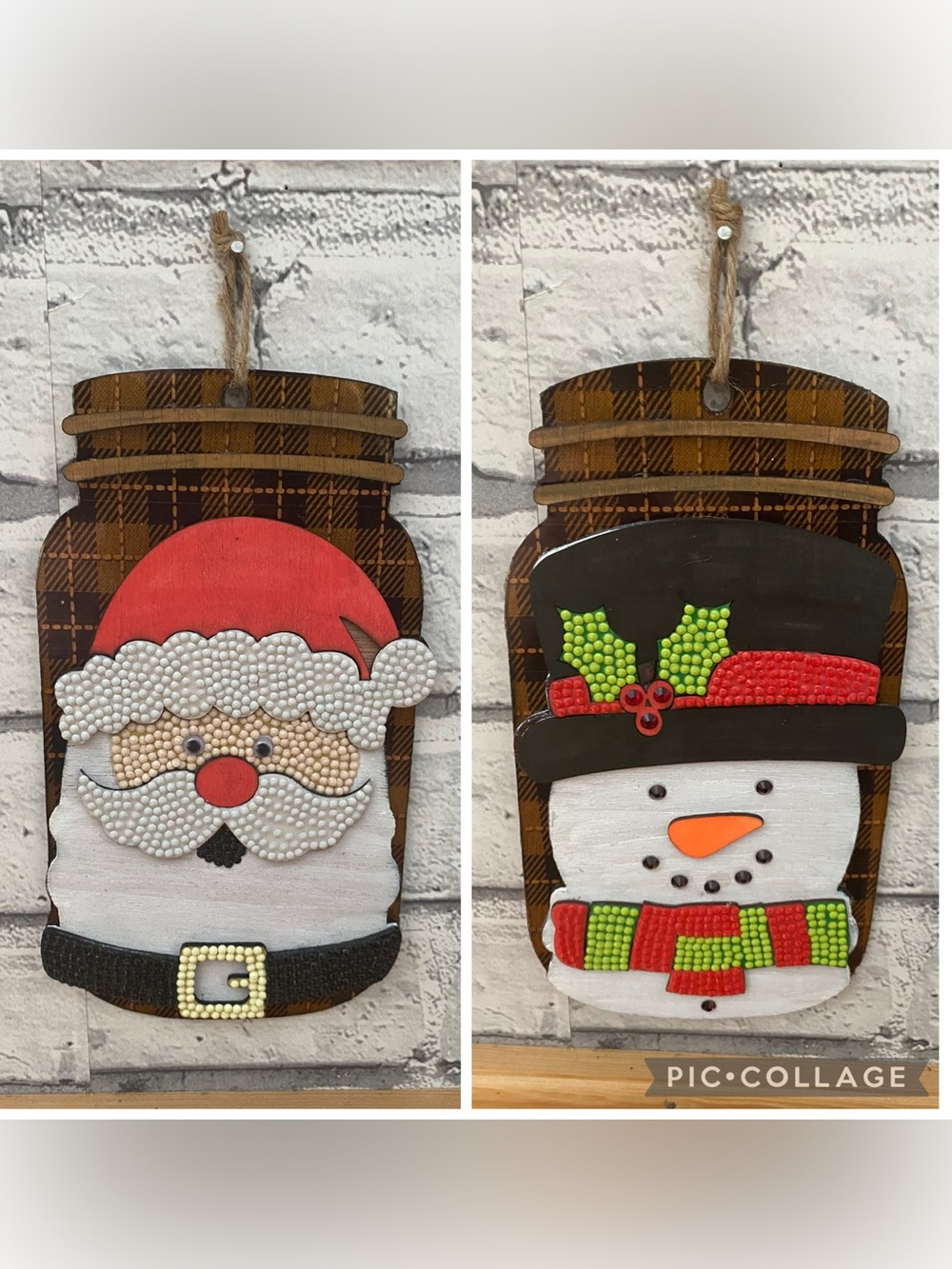 Christmas wall decor set of two